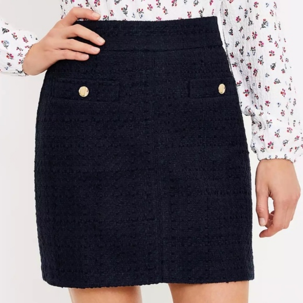 Loft | Navy Pencil Skirt | Size 4